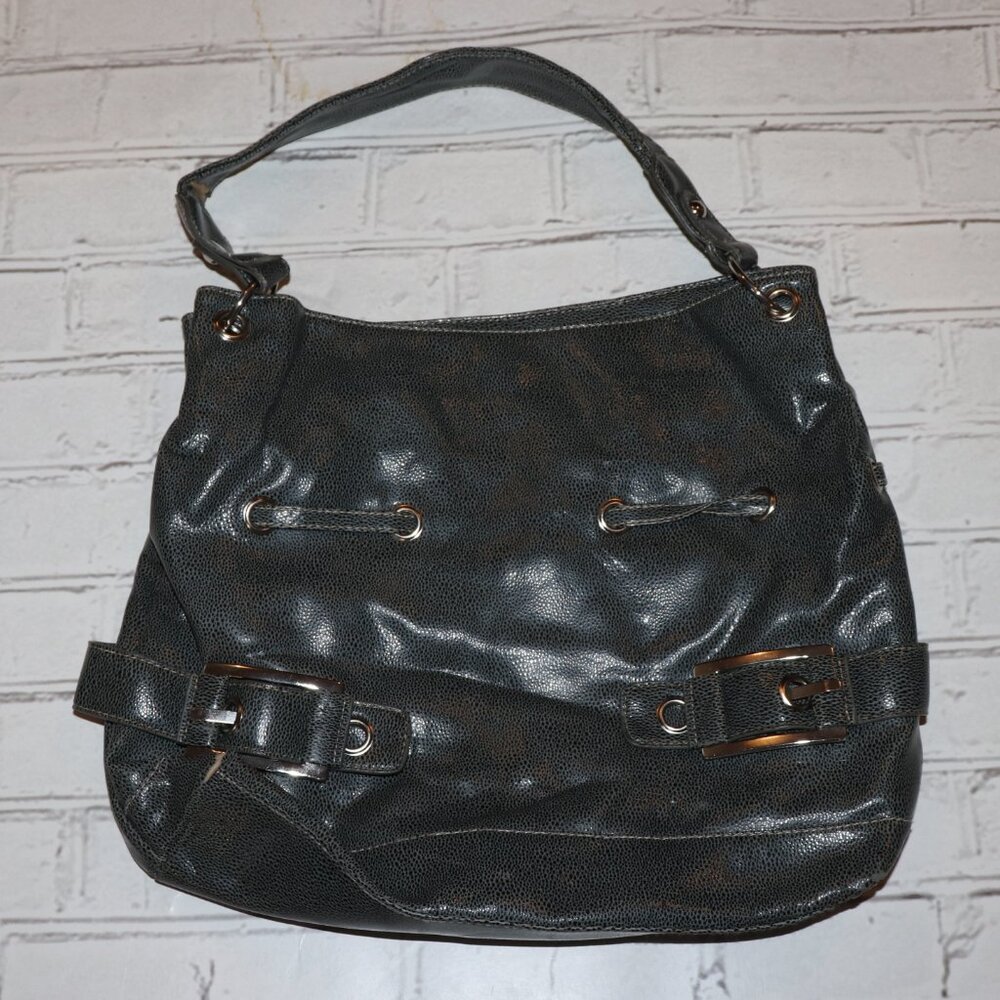 🌑 Sag Harbor Dark Gray Shoulder Bag · 12x14"